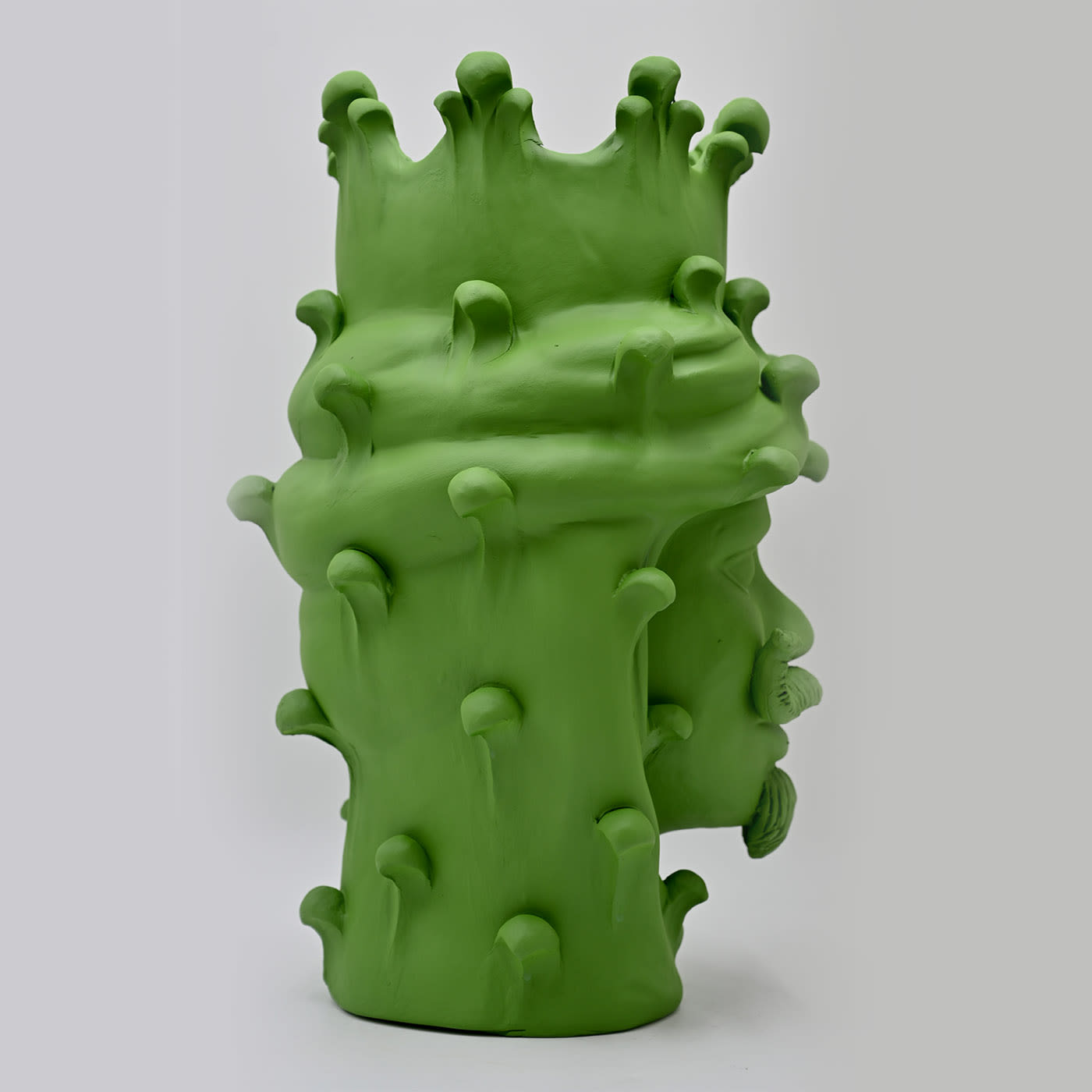 Escultura Moor's Head verde mate