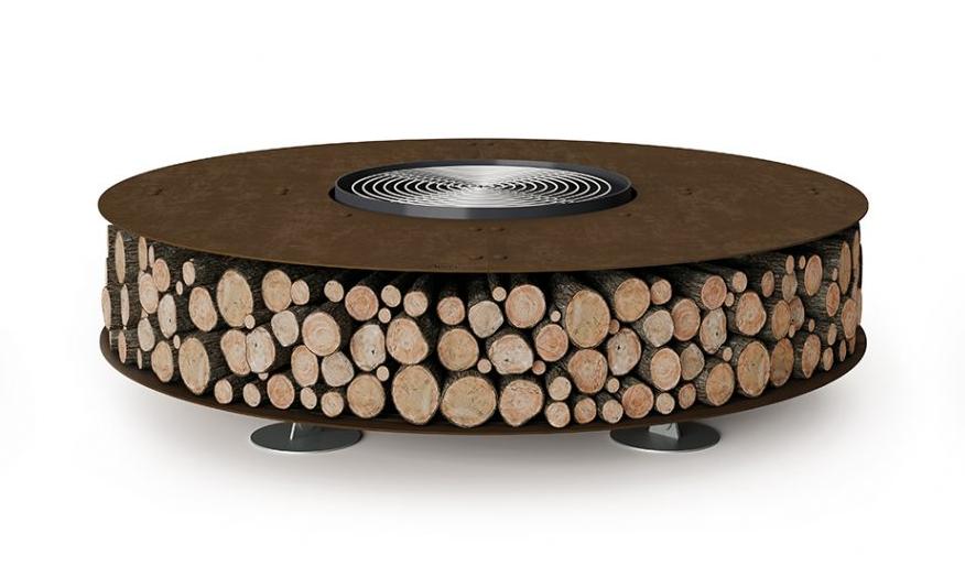 Lareira exterior aço Zero | Acabamento: Corten | Dimensões: Ø 150 cm