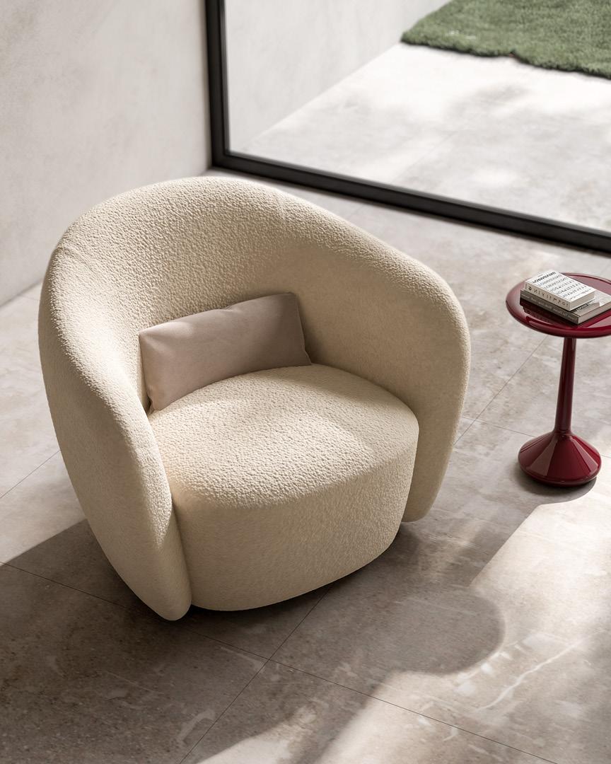 Poltrona Curva Isabel | Estofo: Leather type A