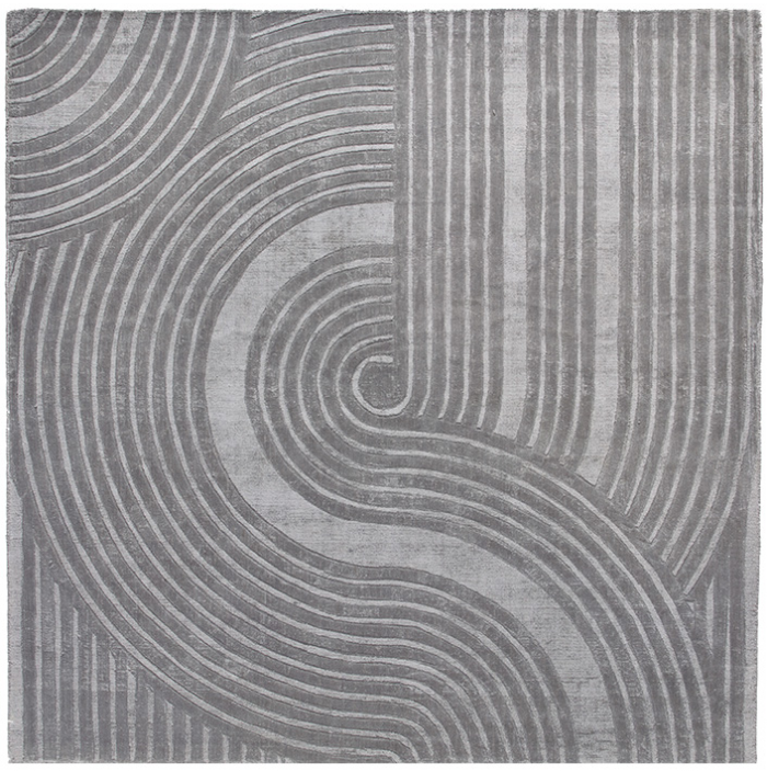 Tapete de Design Moderno Cinzento | Tamanho: 200 × 200 cm