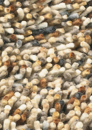 Tapete Shag Lã Feltrada Bege/Castanho Rocks | Tamanho: 170 × 240 cm