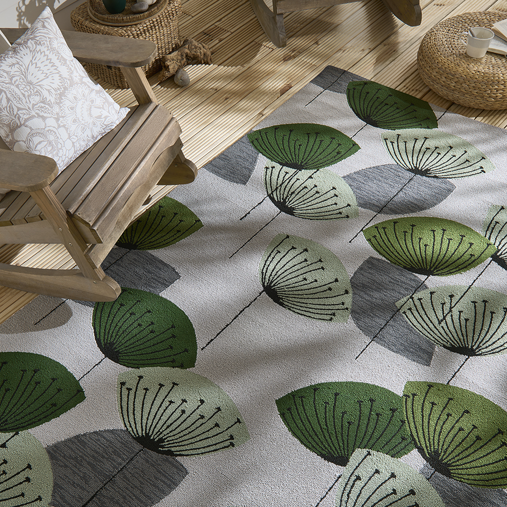 Tapete Exterior Dand. Clocks Verde Botânico