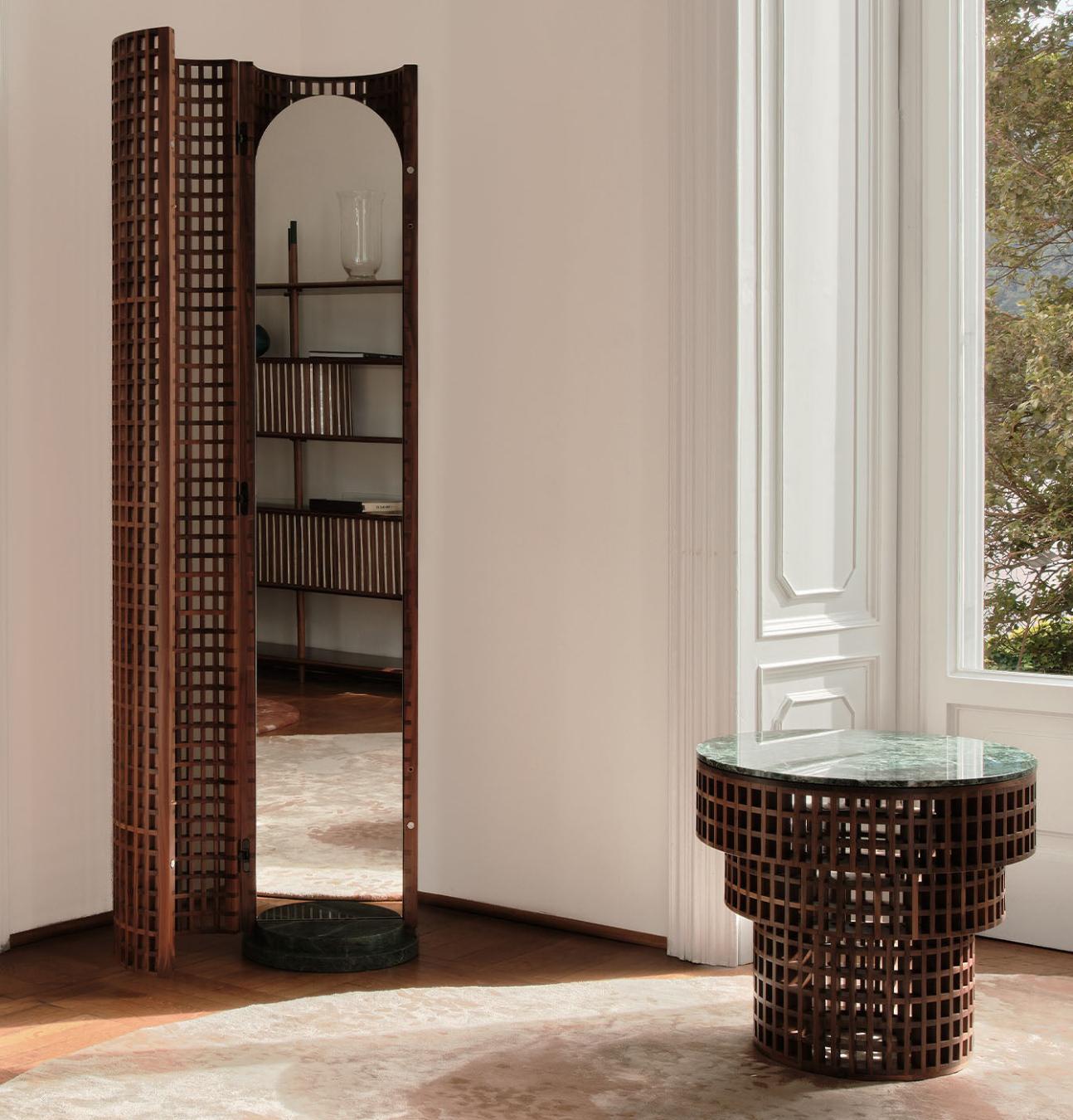 Mesa de Apoio Nogueira e Mármore