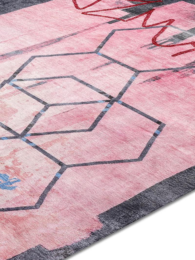 Tapete Always Rosa Tecido à Mão | Tamanho: 305 × 427 cm
