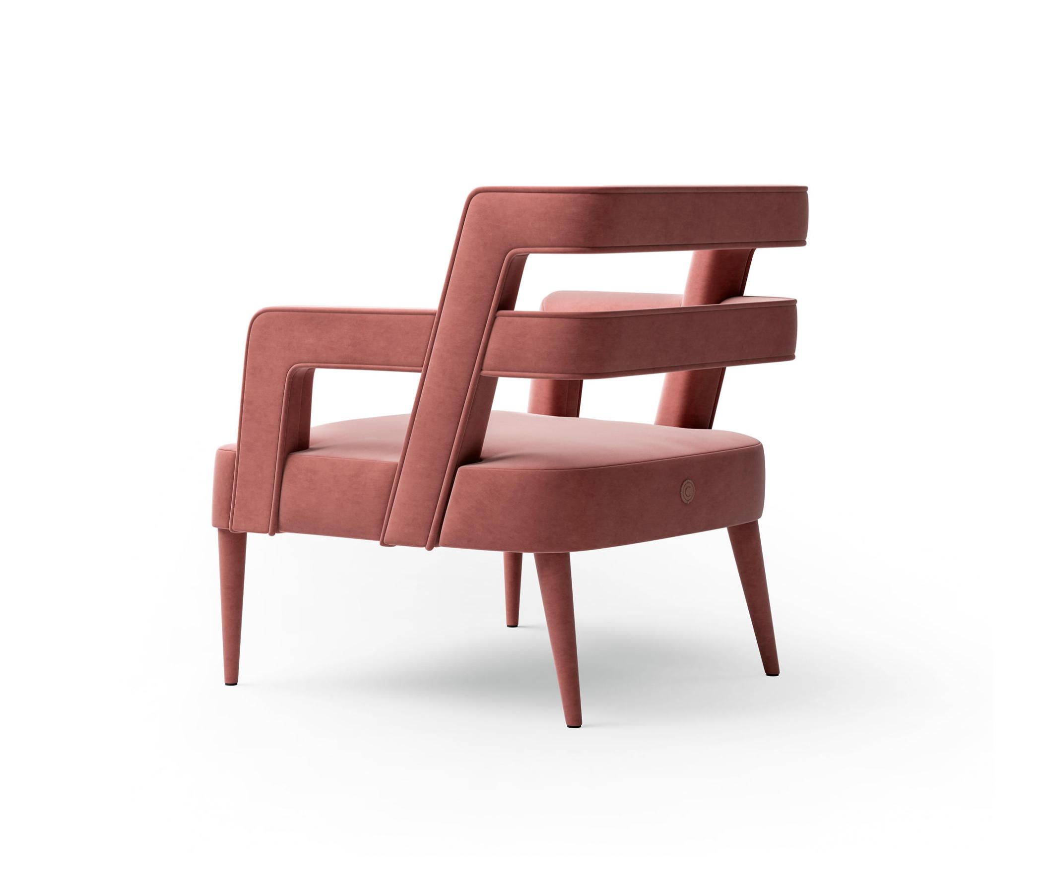 Poltrona Estofada Rosa