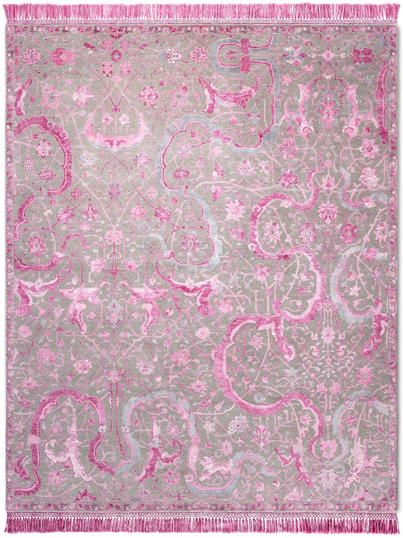 Tapete Luxuoso Tabriz Pink