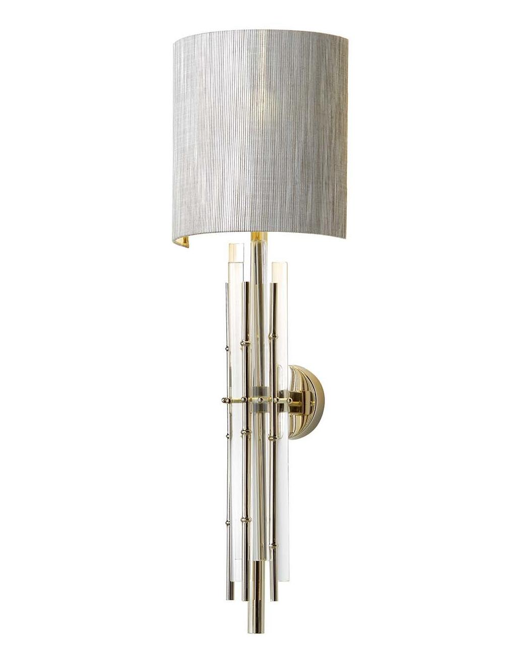 Aplique de Parede Bamboo em Vidro com Abajur