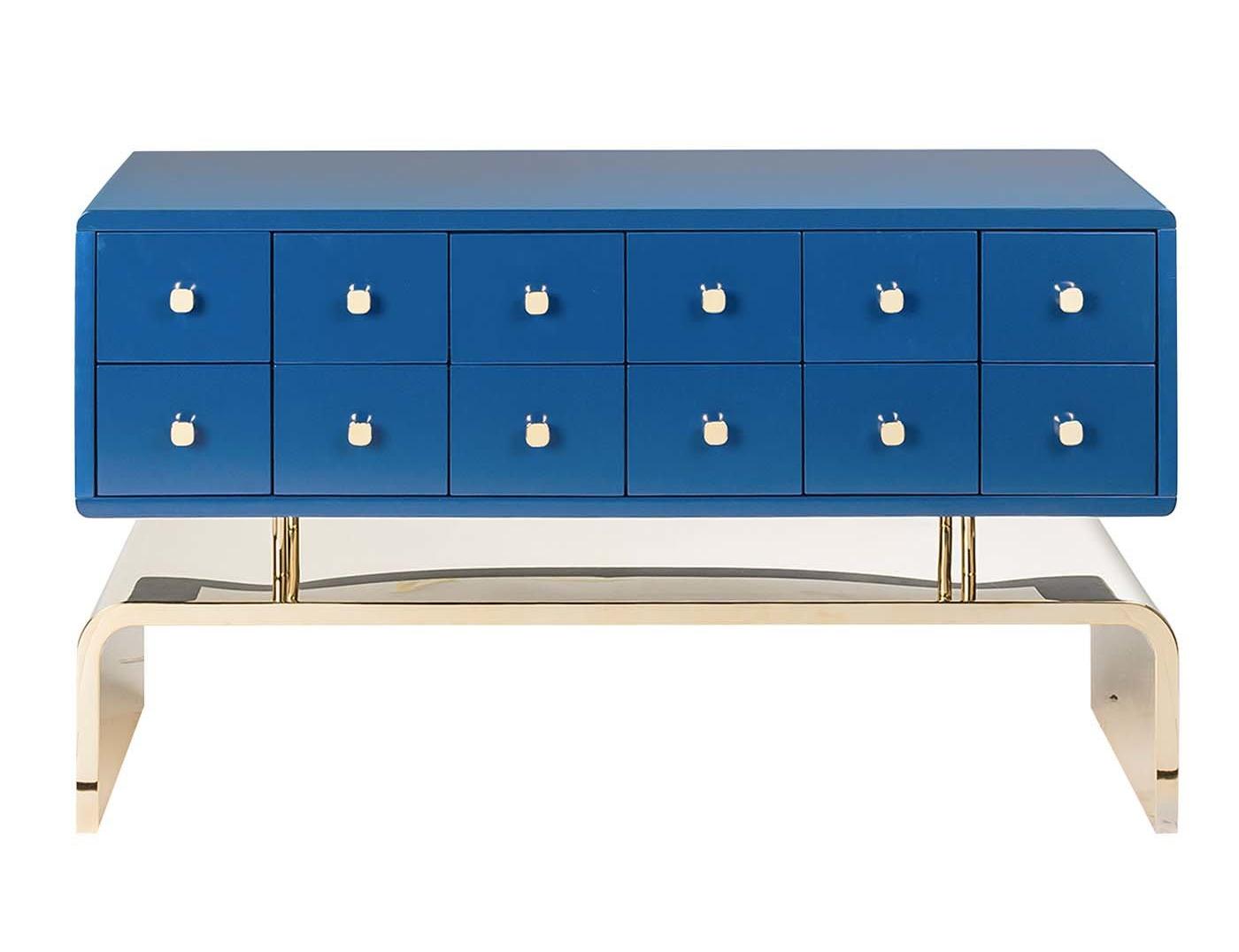 Cómoda Auspicious Azul Estofada