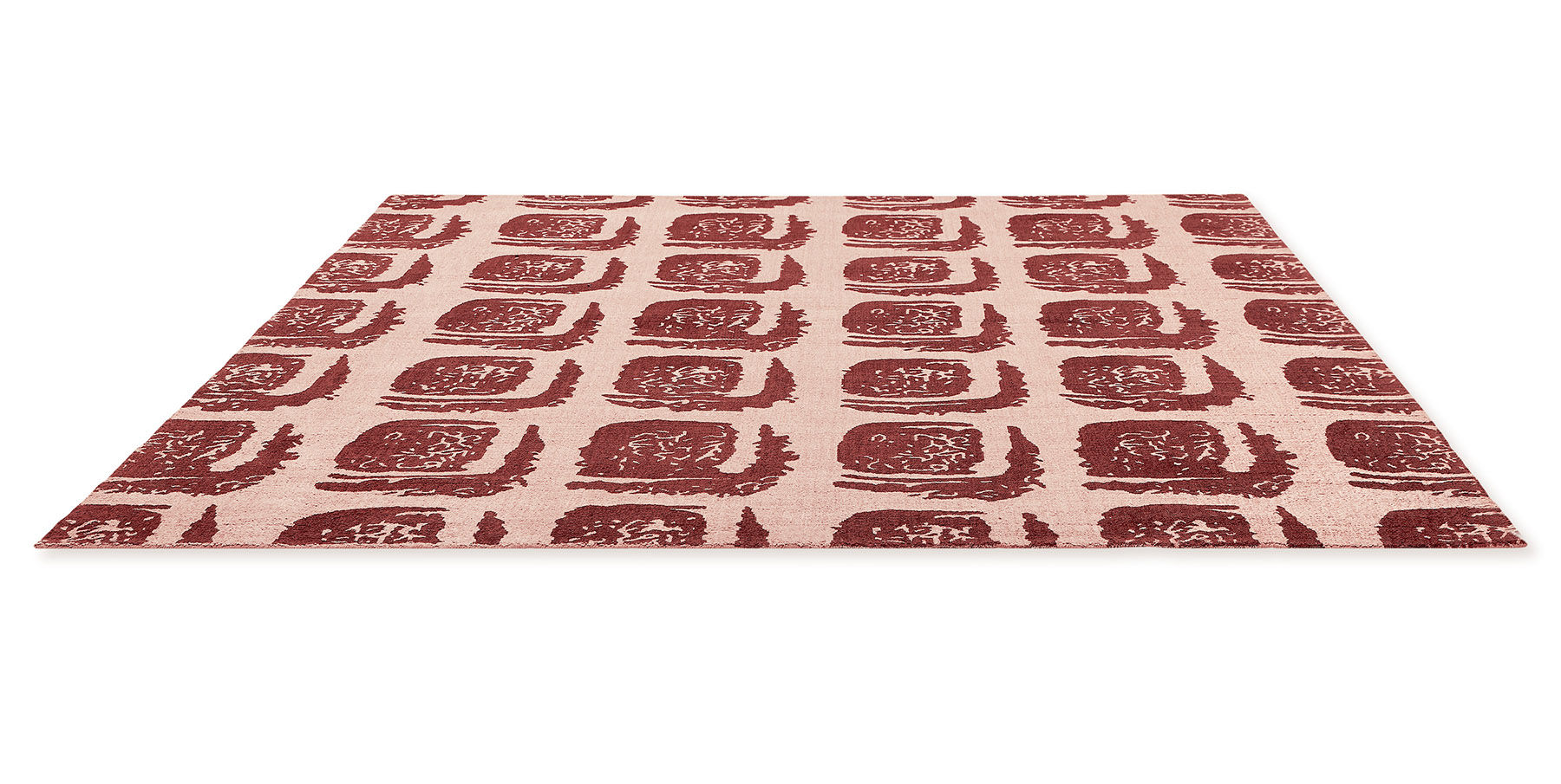 Tapete Woodblock Vermelho | Tamanho: 200 × 280 cm