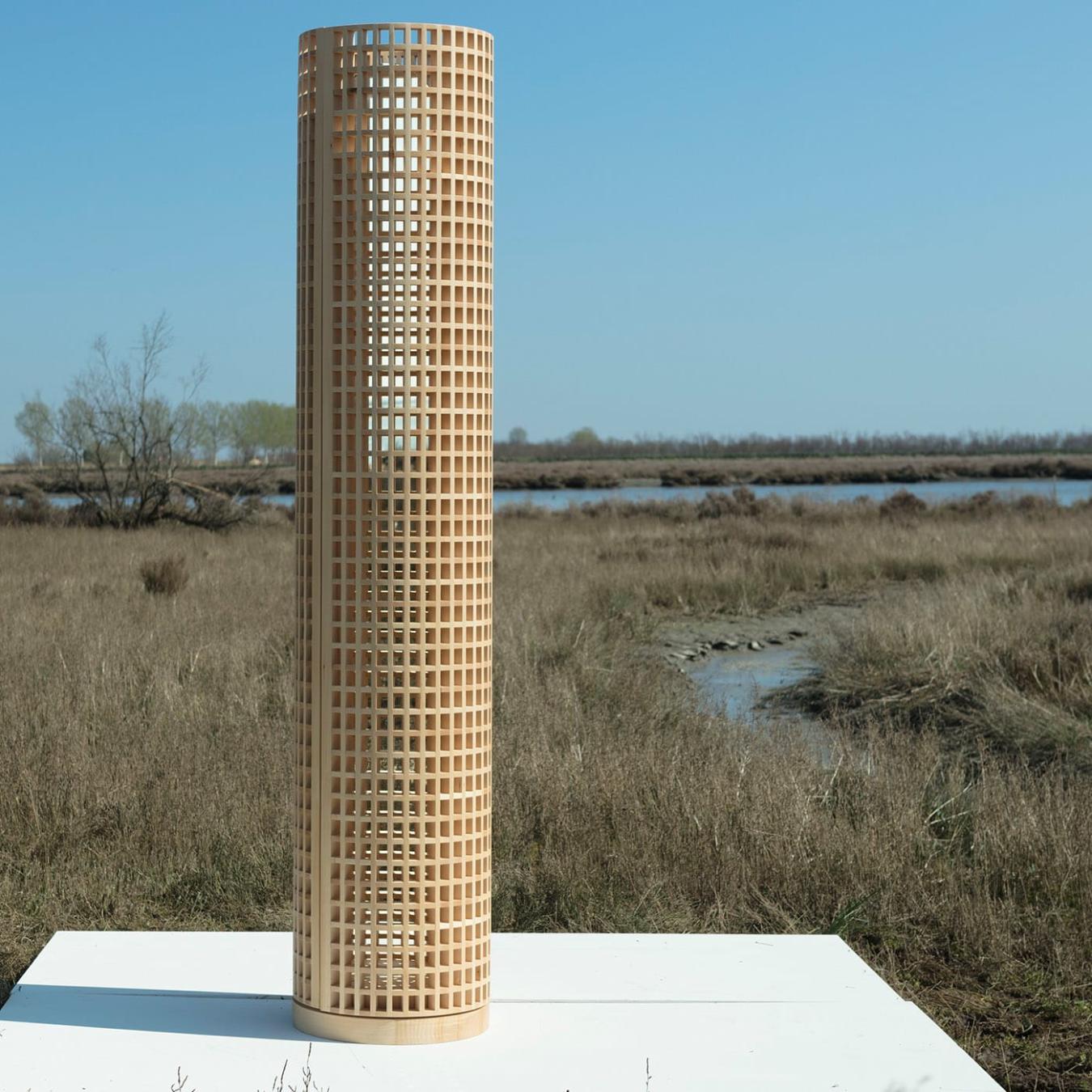 Espelho de chão madeira artesanal