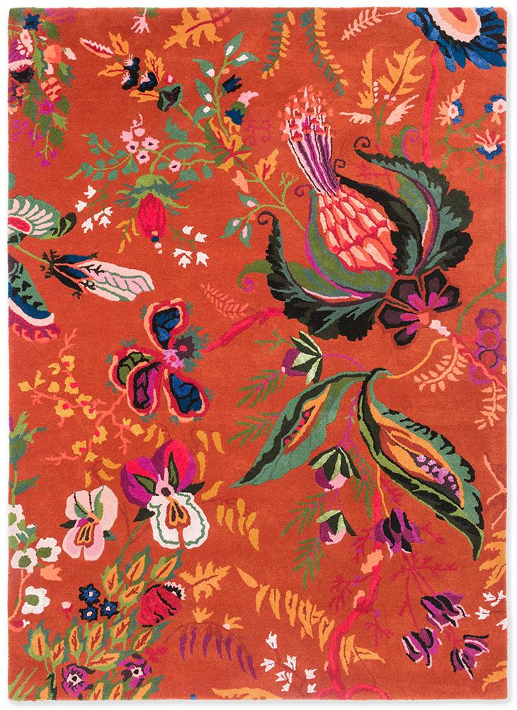 Tapete Wonderland Floral Âmbar/Limão | Tamanho: 200 × 280 cm