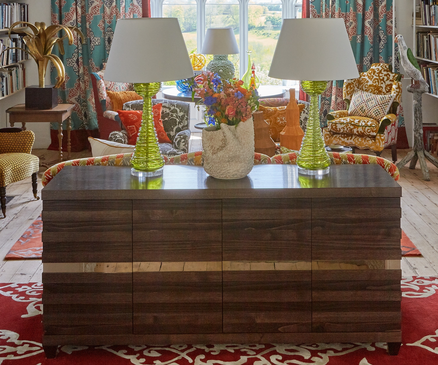 Candeeiro de Mesa Muffy Gold Ruby