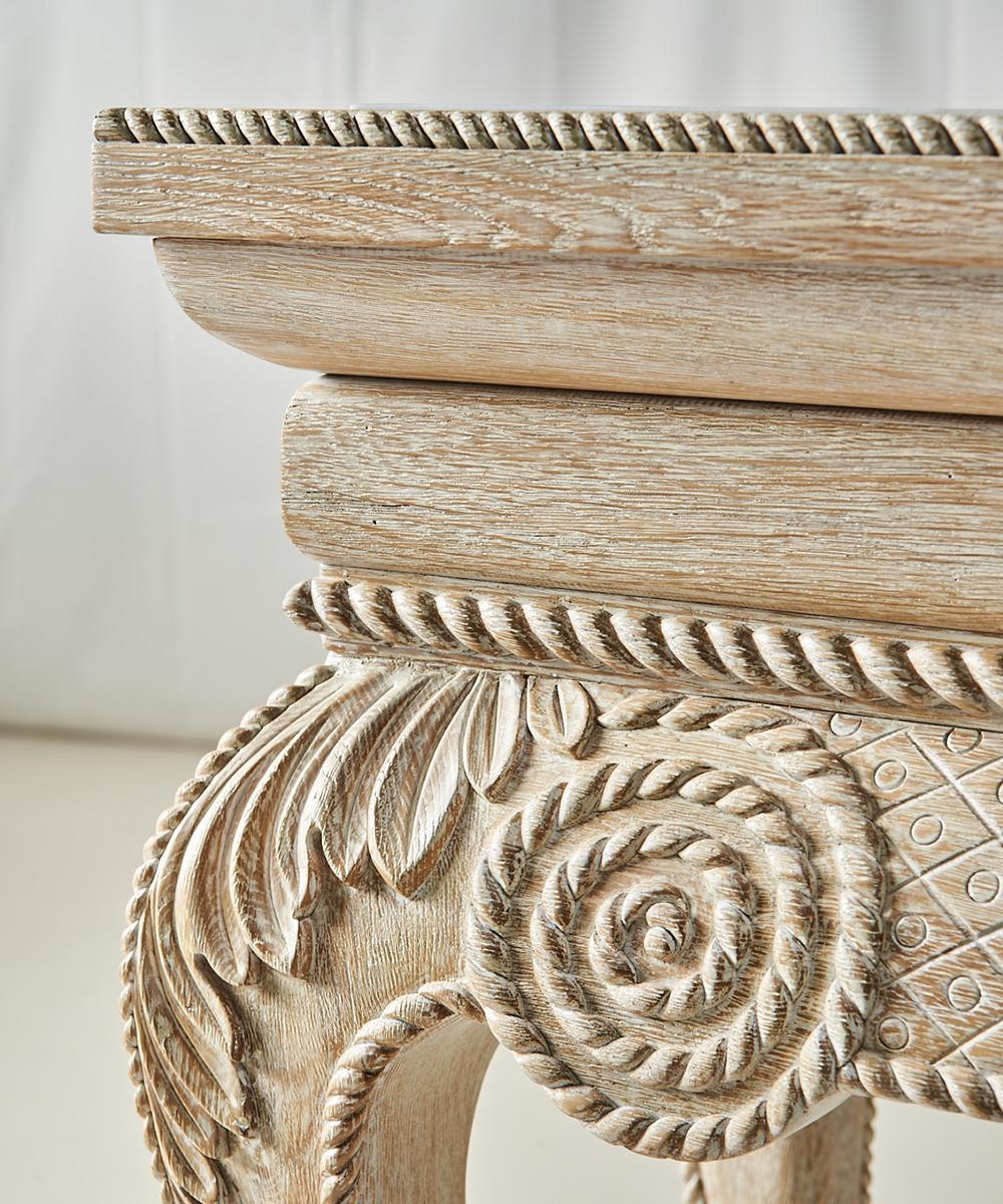 Mini Consola York Venetian White Oak