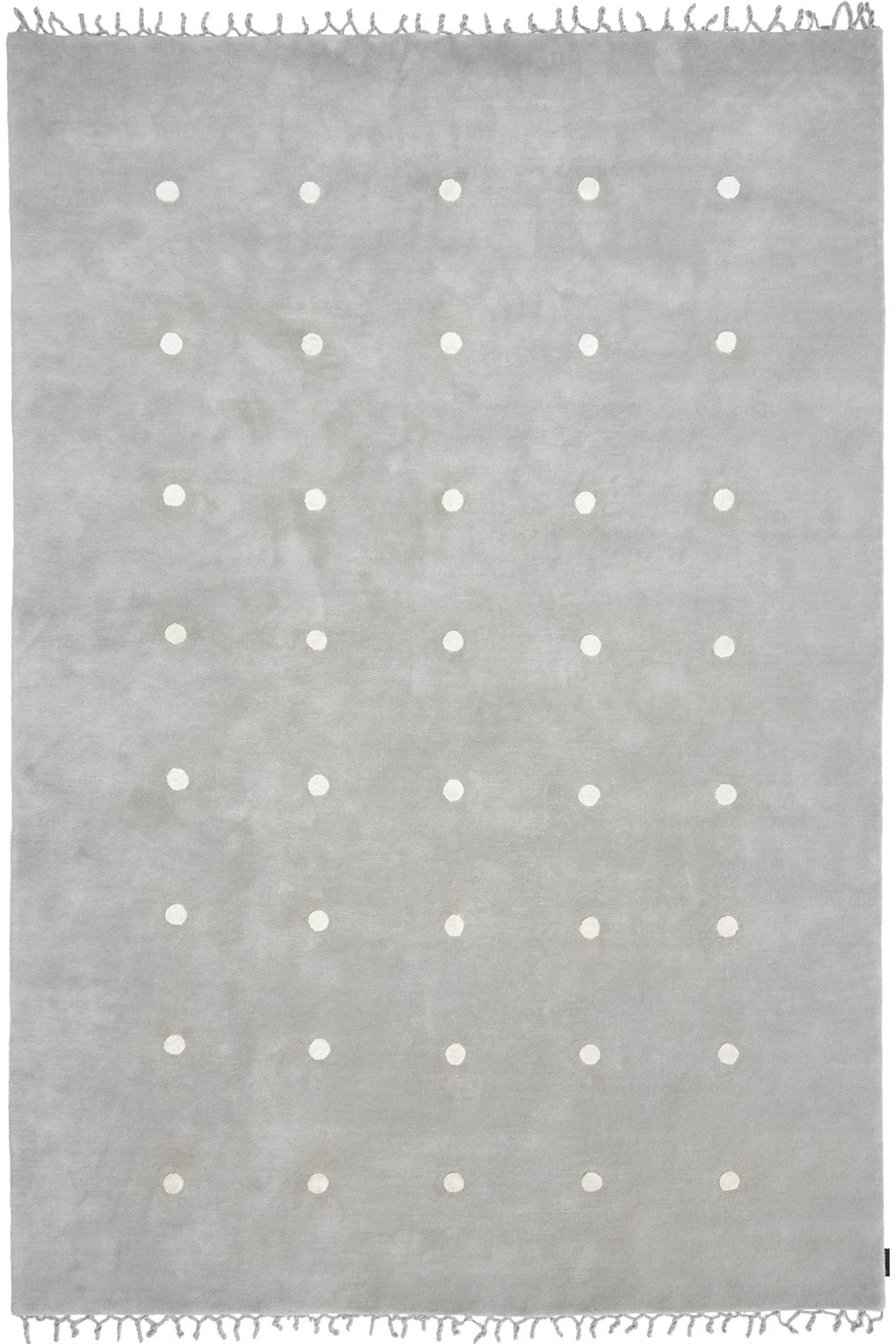 Tapete Punti Cinzento Tecido à Mão