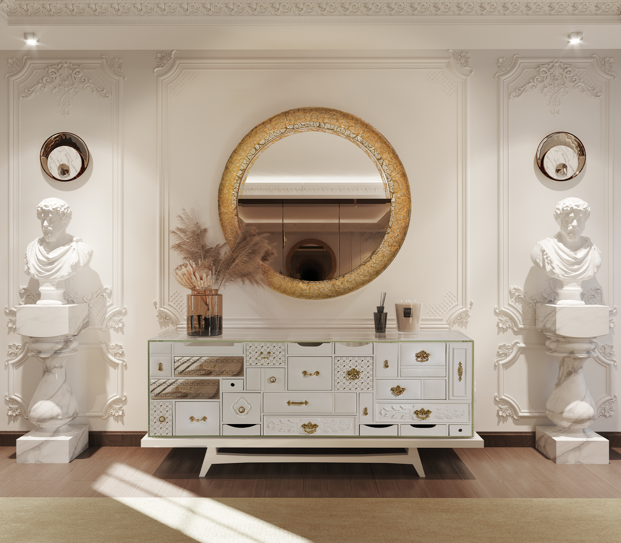 Mesa de Pedestal Obsidian