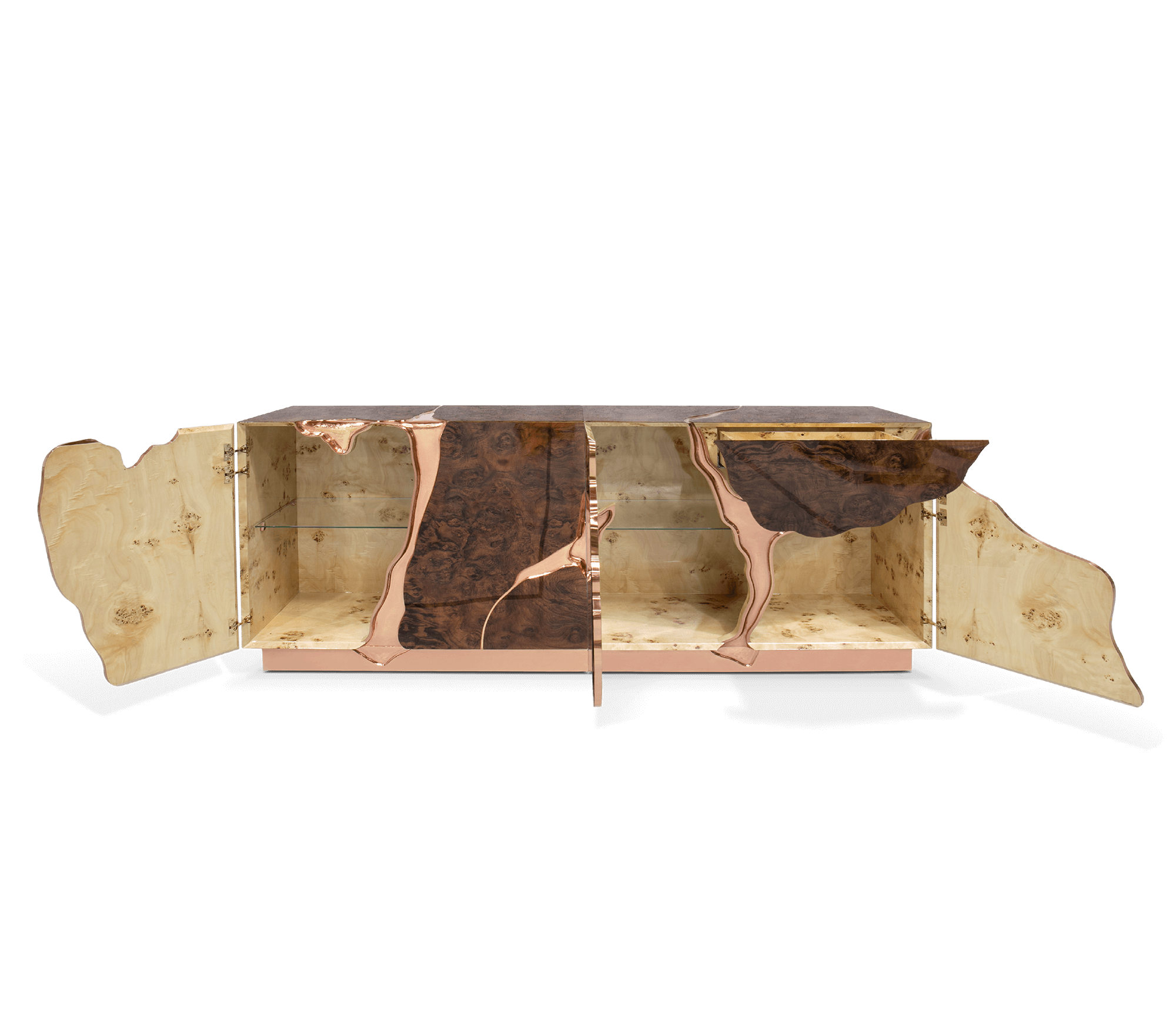 Aparador Fissure ouro rosa