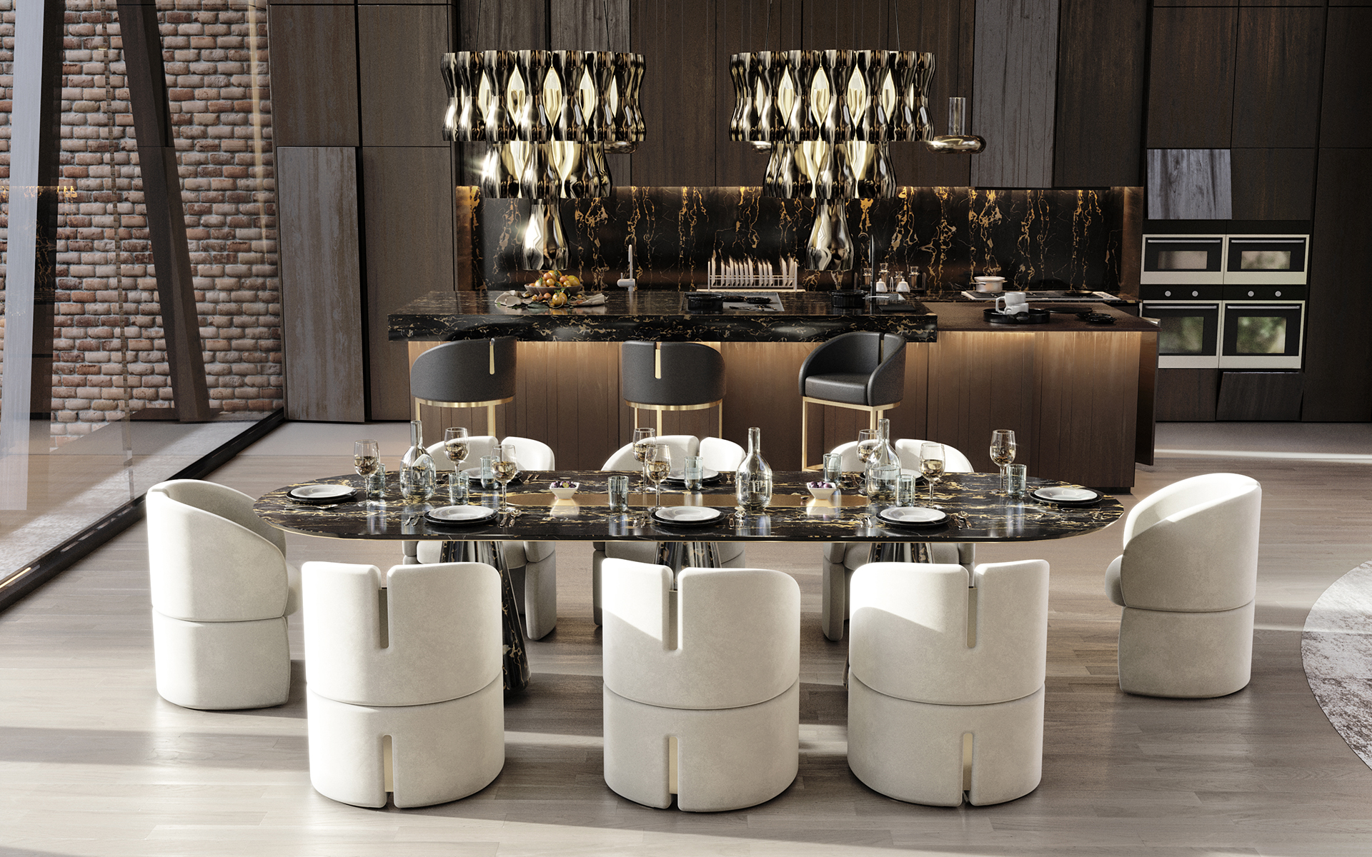 Candeeiro suspenso lustre Crown - 6