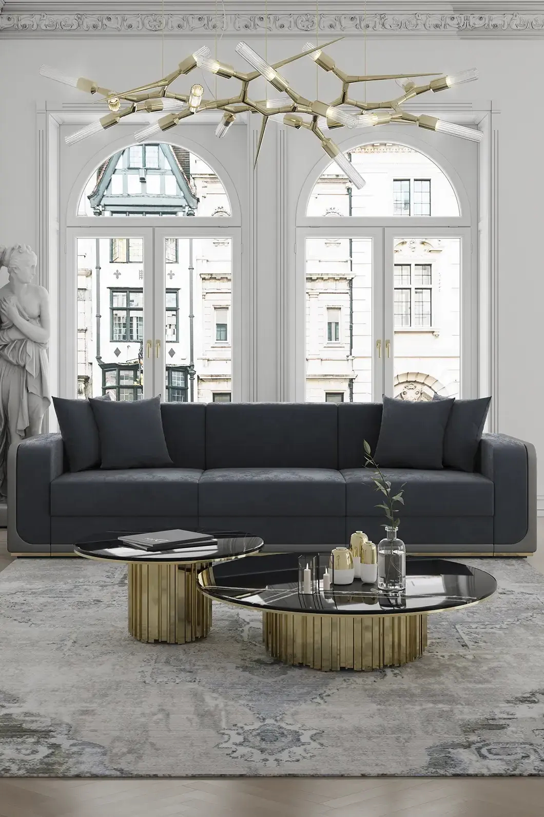 Candeeiro suspenso aresta cristal - 4