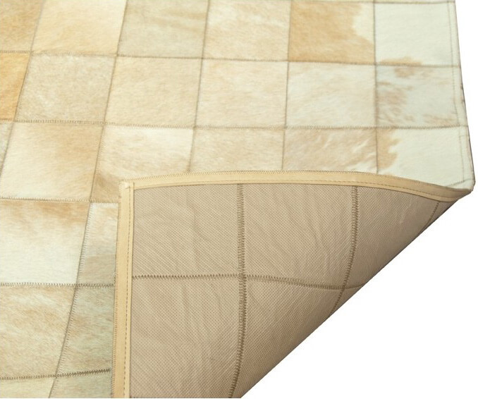 Tapete Pele de Vaca Mosaic Bege | Tamanho: 120 × 180 cm