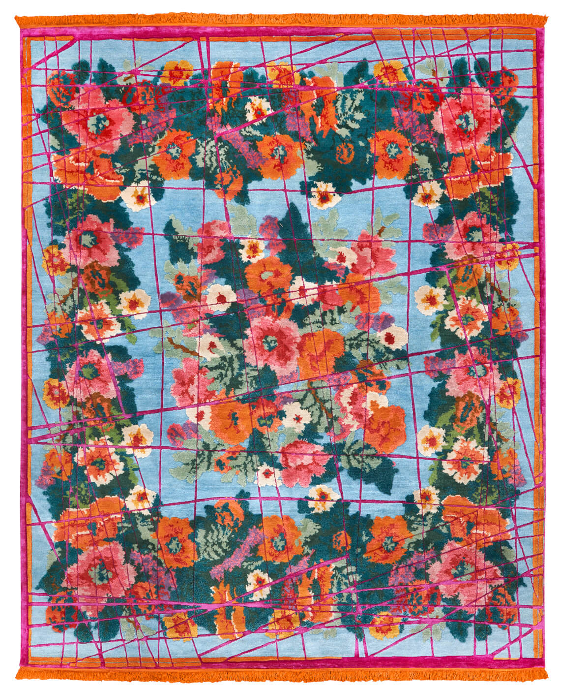 Tapete Scarlenka Wrapped Azul-Bebé Rosa