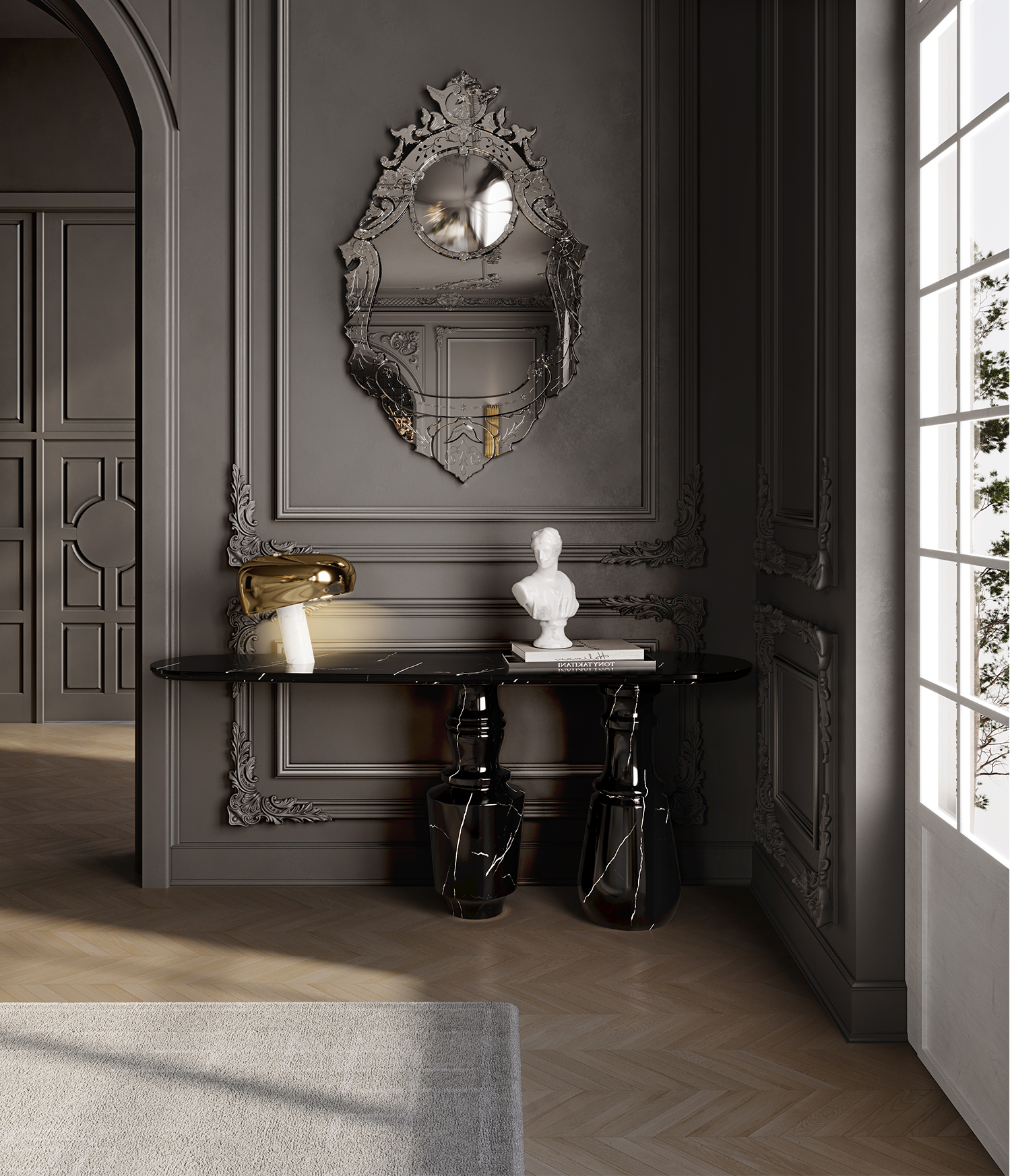 Consola Obsidian Nero Marquina