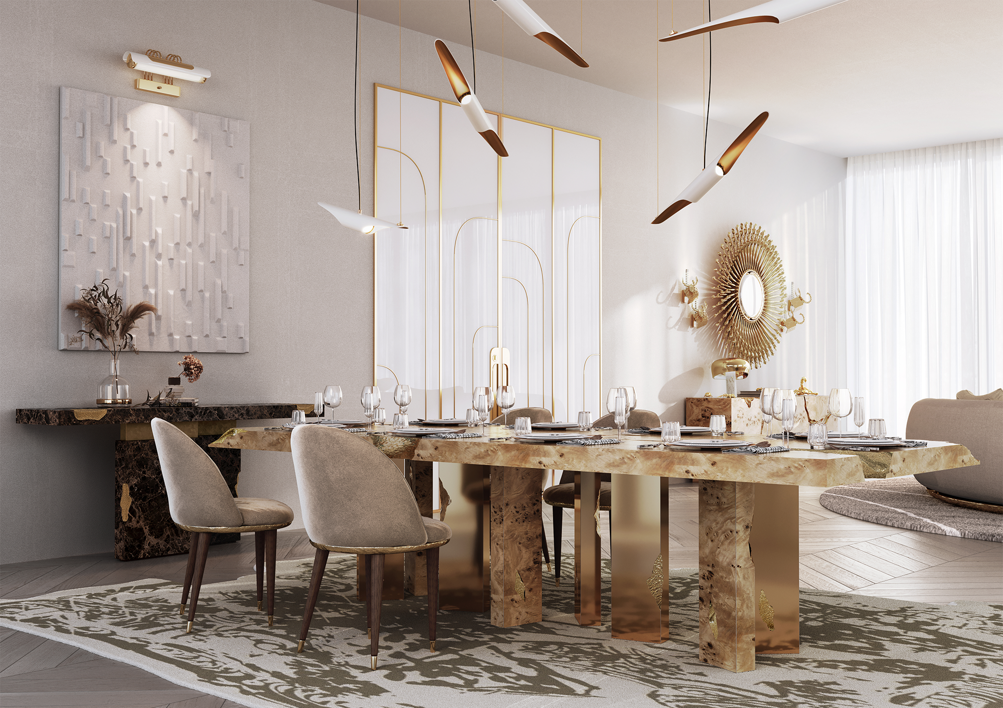 Mesa de Jantar Choupo Dominion