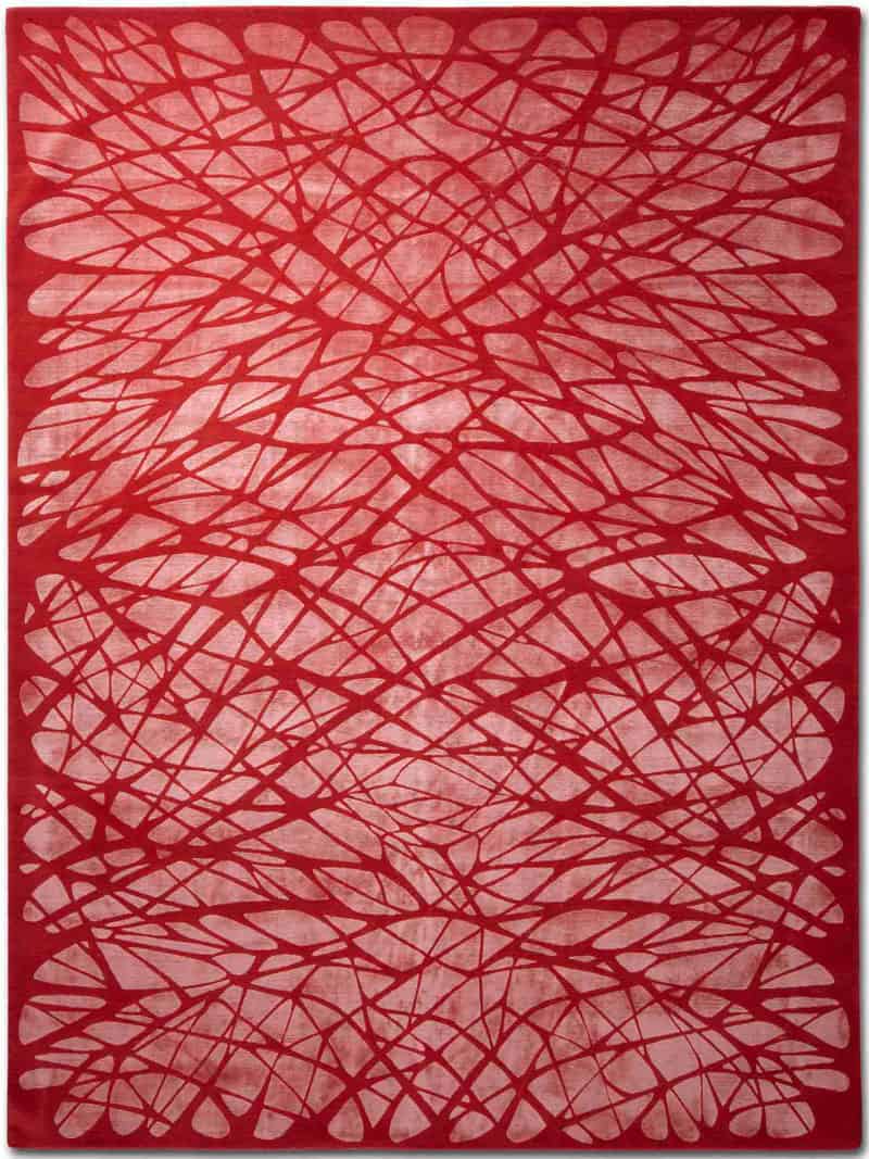 Tapete Dresden Vermelho Luxury Feito à Mão