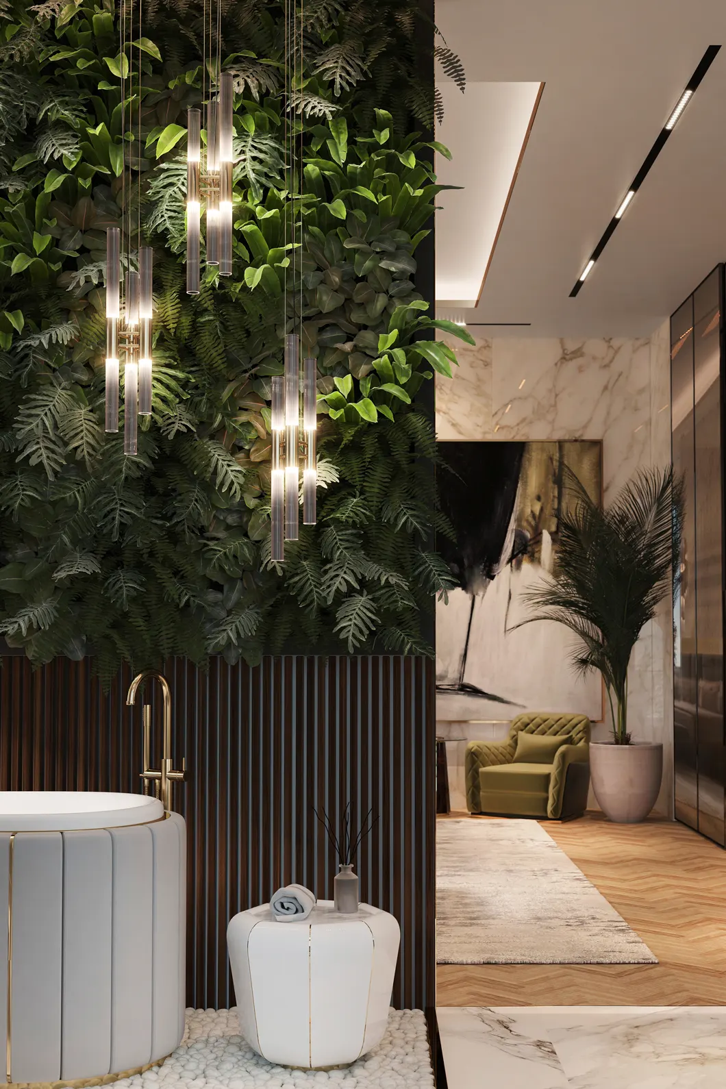 Candeeiro suspenso XL cascata