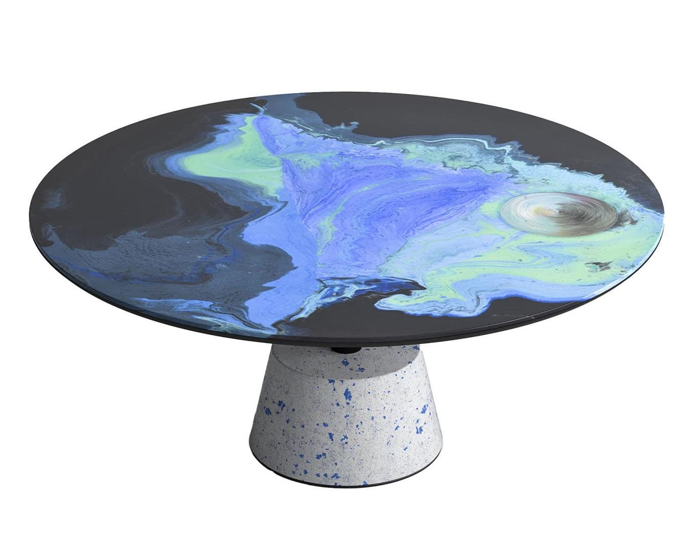 Mesa de Centro Redonda em Metal Astraliti