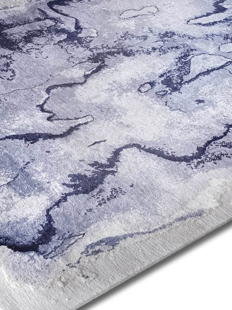 Tapete Mono Azul Luxury Feito à Mão