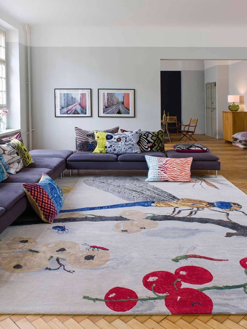 Tapete Dragonfly Tecido à Mão