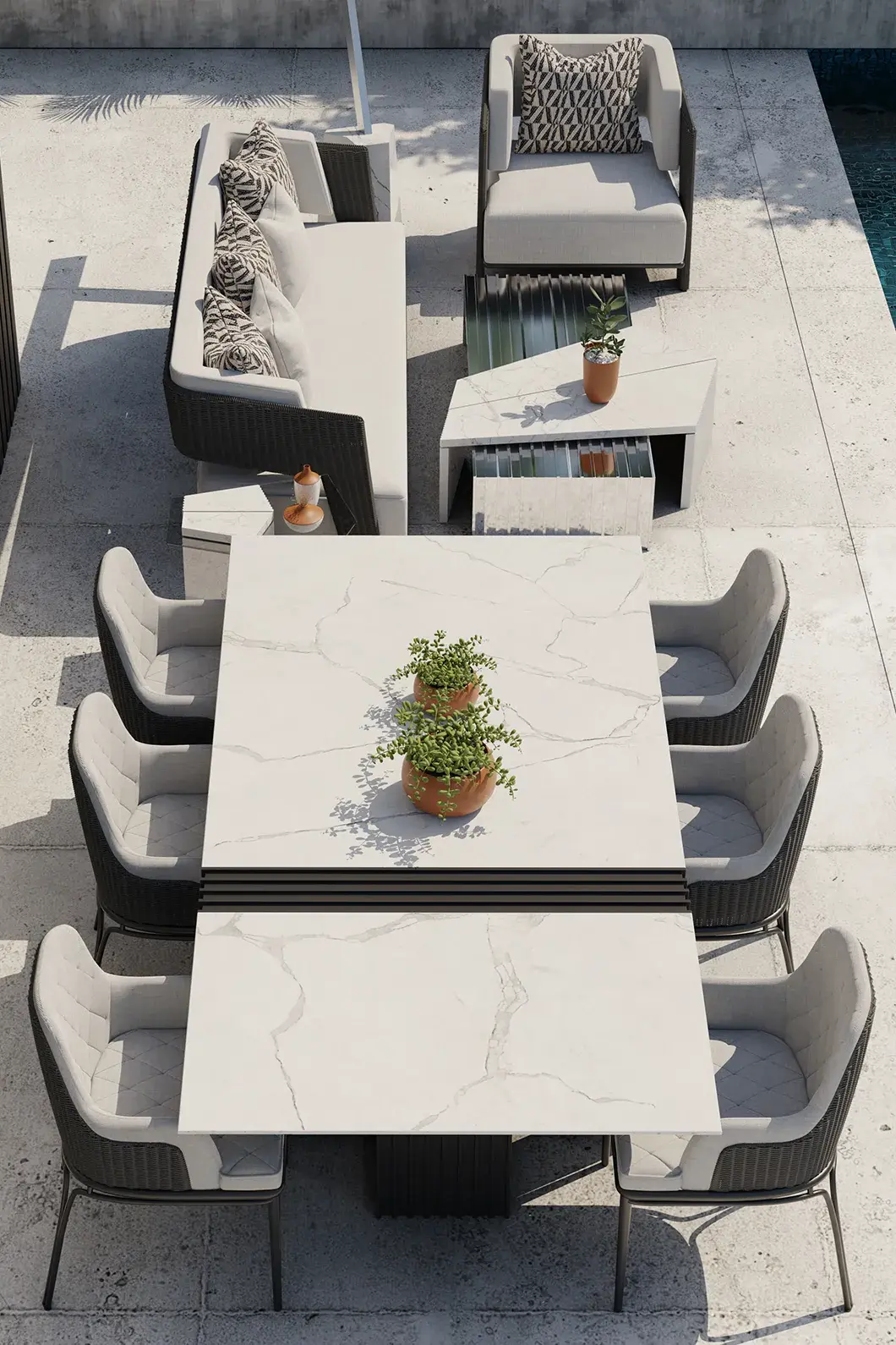 Mesa de jantar de exterior Whirlwind