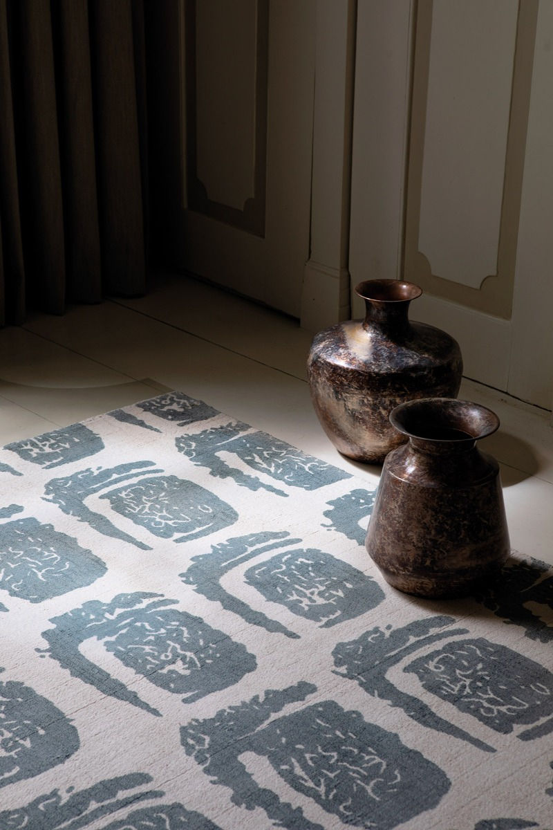 Tapete Woodblock Cinzento