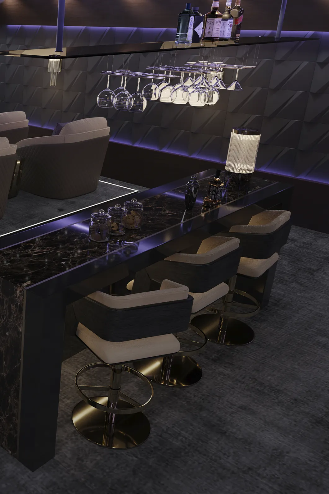 Cadeira bar giratória Crown