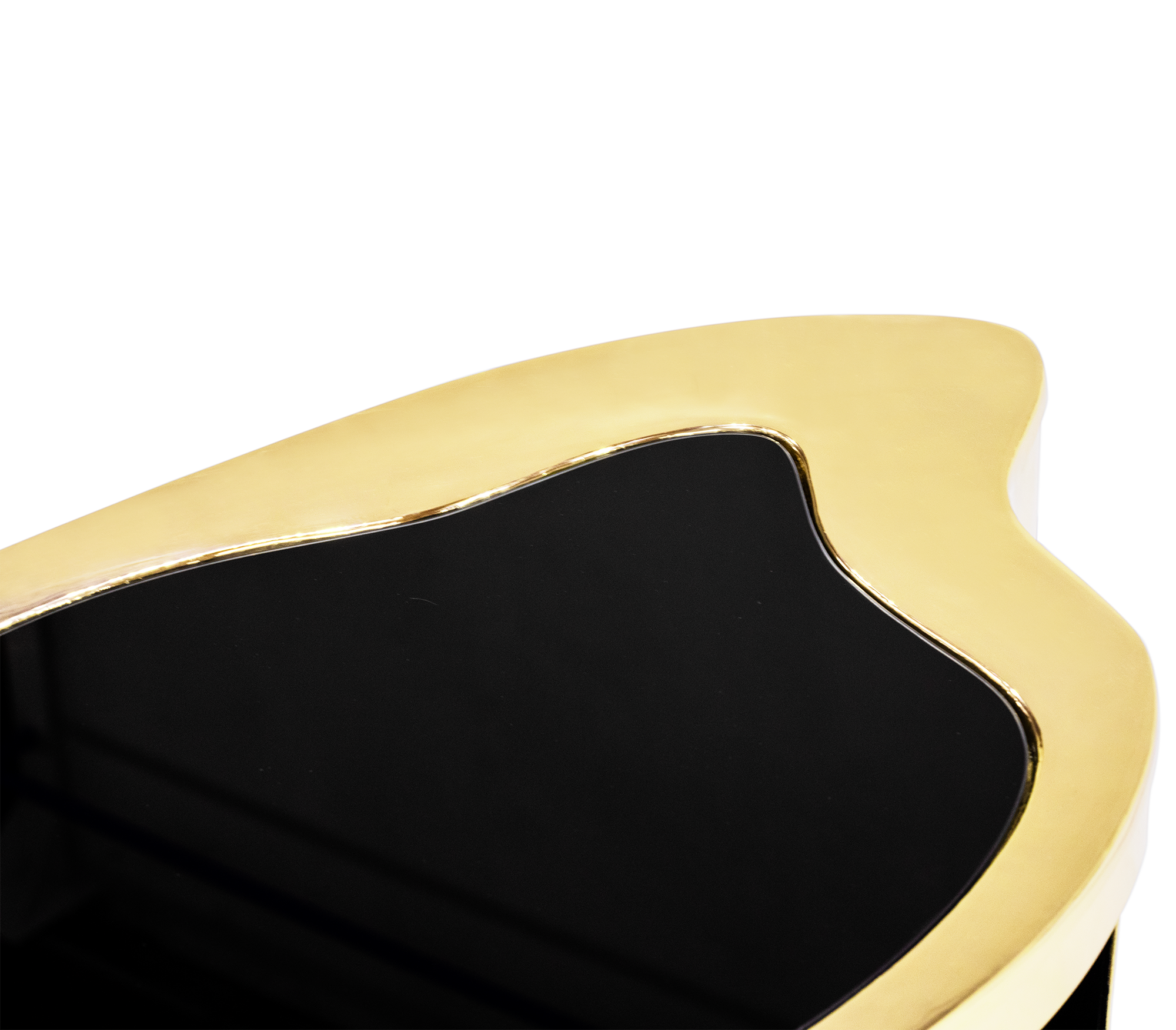 Mesa de Cabeceira Dourada Crest