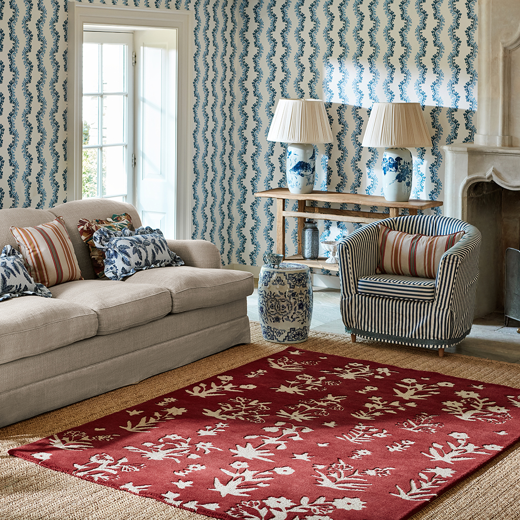 Tapete Woodland Glade Vermelho Damasco