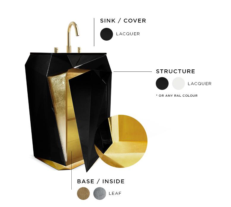 Lavatório de coluna Gemstone