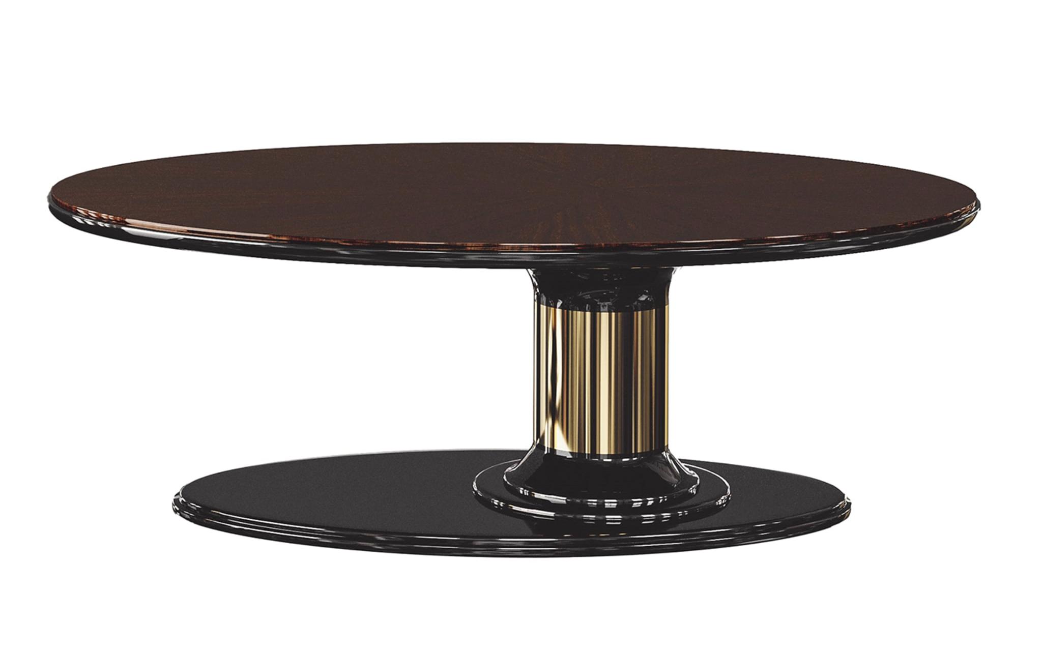 Mesa de Centro Redonda Dilan | Dimensões: L 130 × P 90 × A 40 cm Mesa de Centro Redonda Dilan | Dimensões: L 130 × P 90 × A 40 cm
