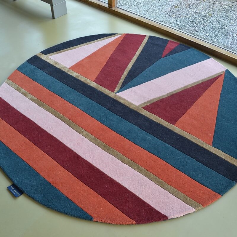 Tapete Redondo Sahara Bordô