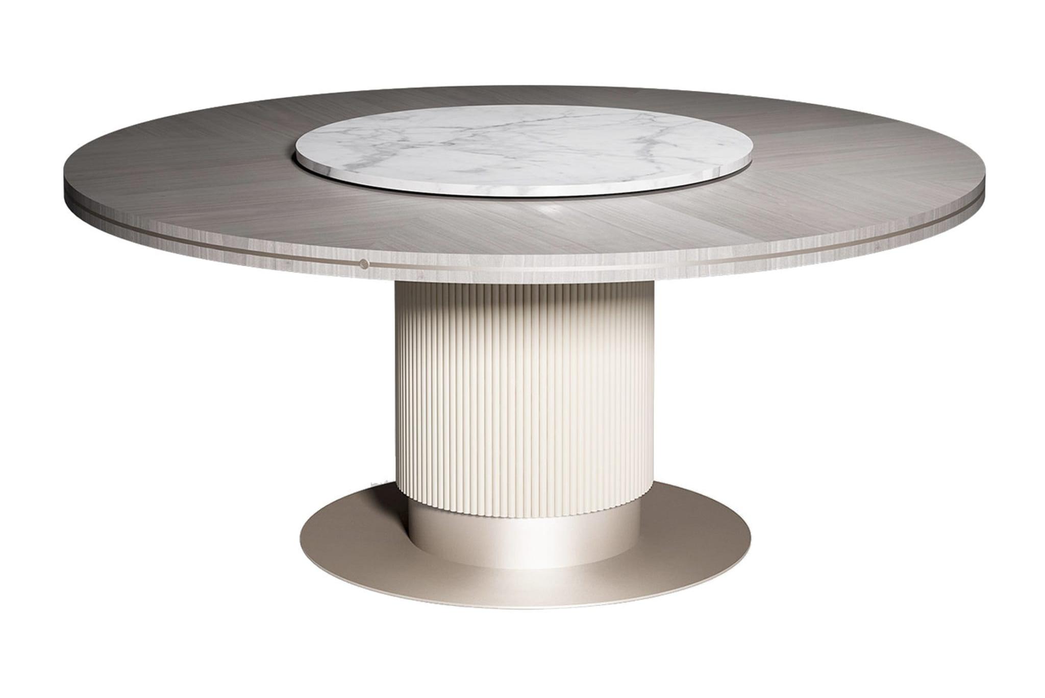 Mesa de Jantar Redonda Royal Cocoon | Configuração: Sem bandeja giratória | Dimensões: Ø 160 cm