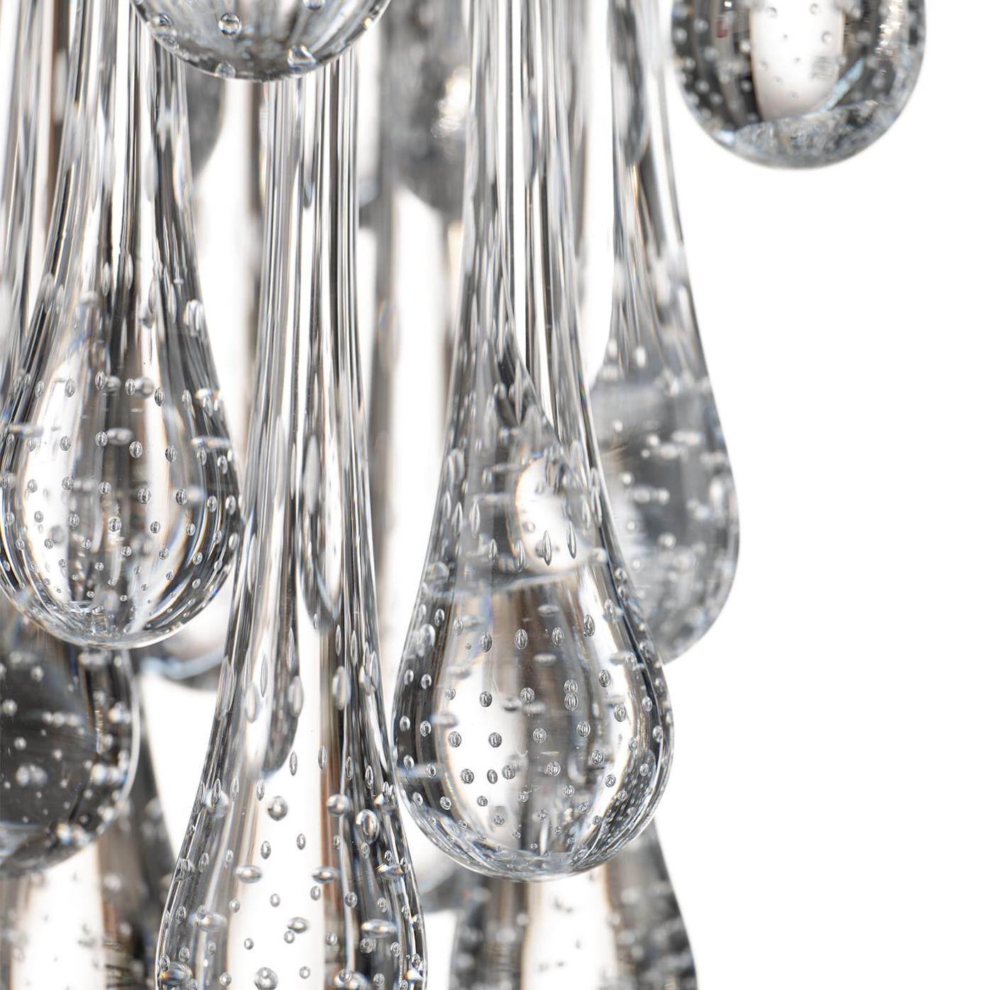 Lustre Moderno com Pendentes de Murano em Ouro Suave