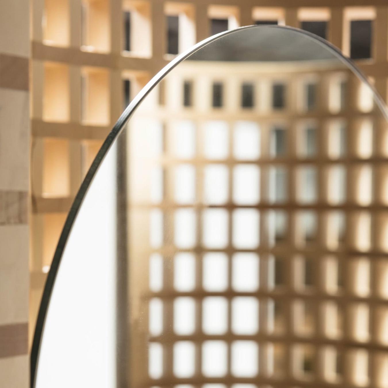 Espelho de chão madeira artesanal