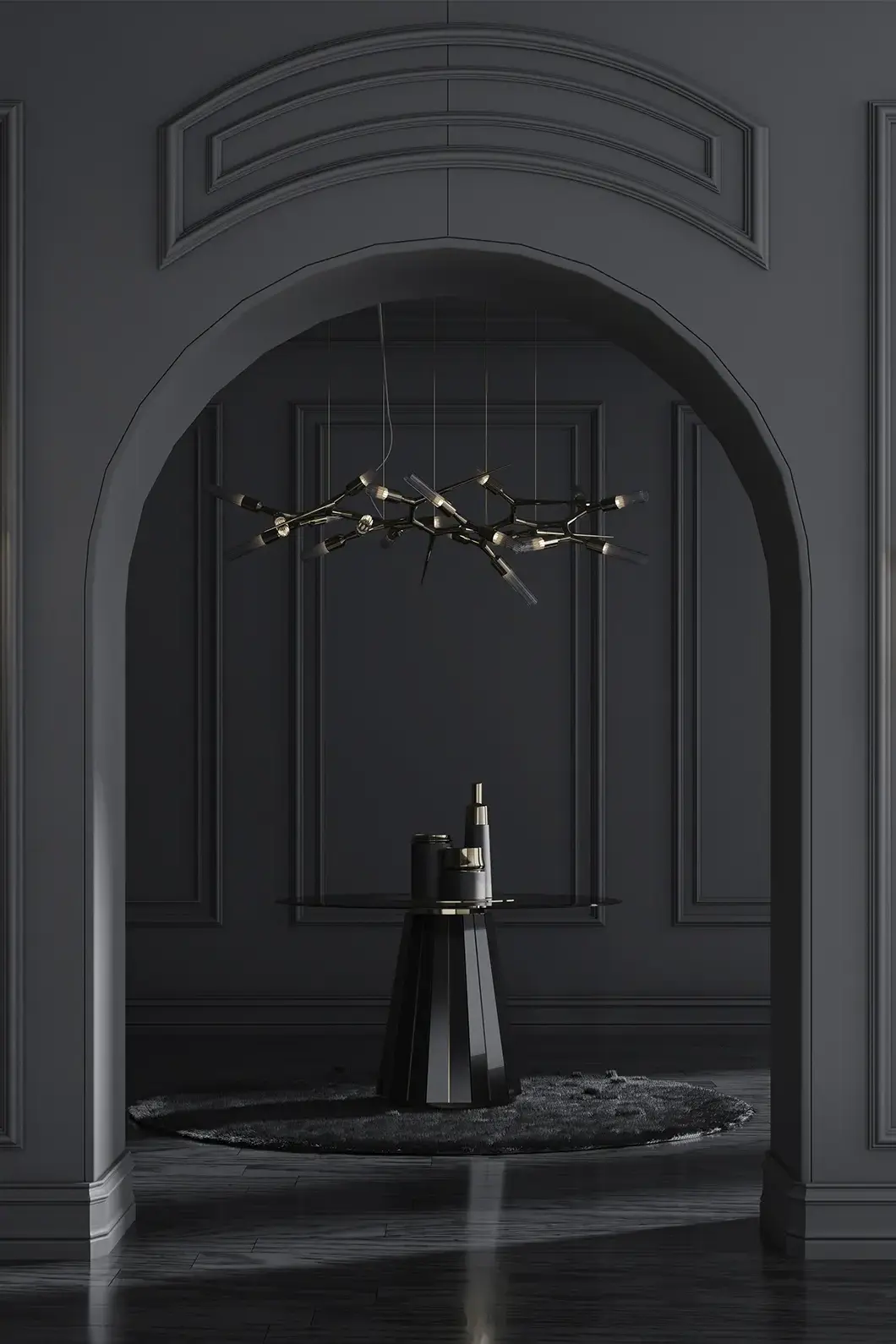 Candeeiro suspenso aresta cristal