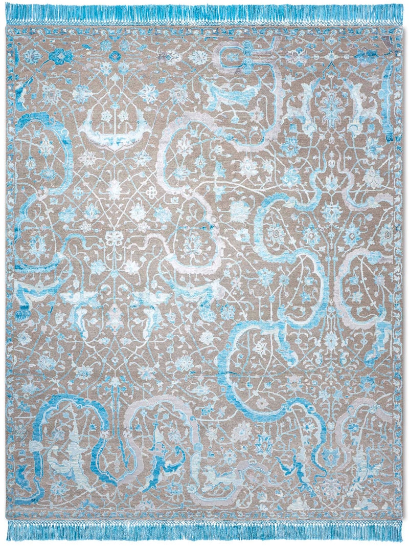 Tapete Luxuoso Tabriz Blue | Tamanho: 305 × 427 cm
