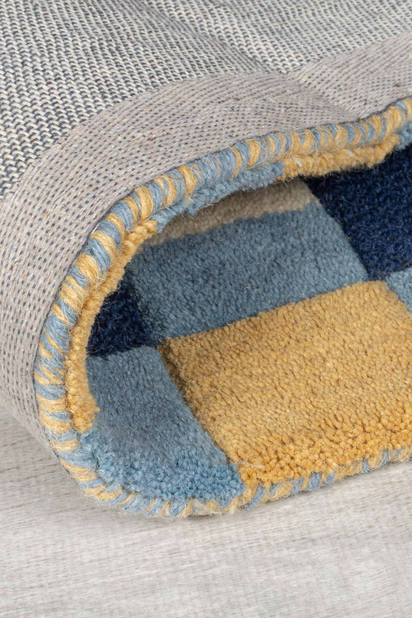 Passadeira com Orla às Riscas Azul