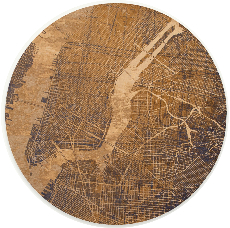 Tapete Gatsby Dourado 9315 Redondo | Tamanho: Ø 240 cm