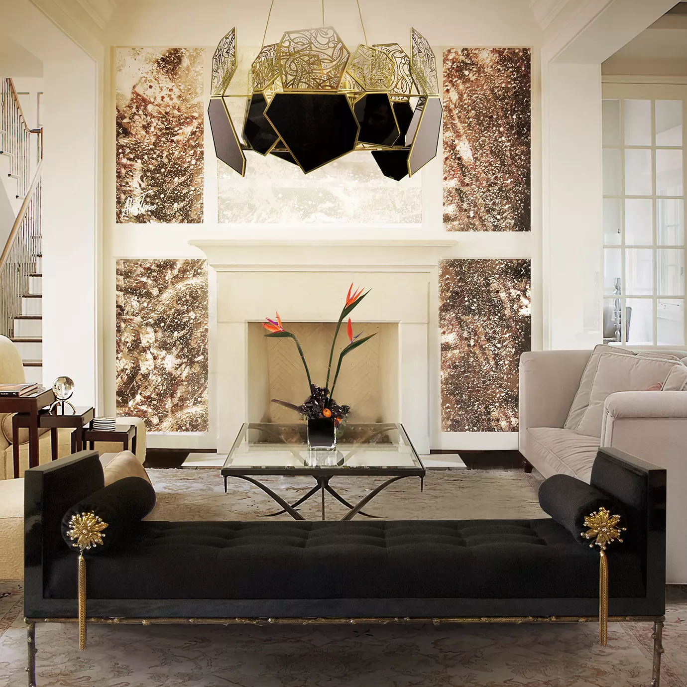 Lustre vidro bronze Hypnotique