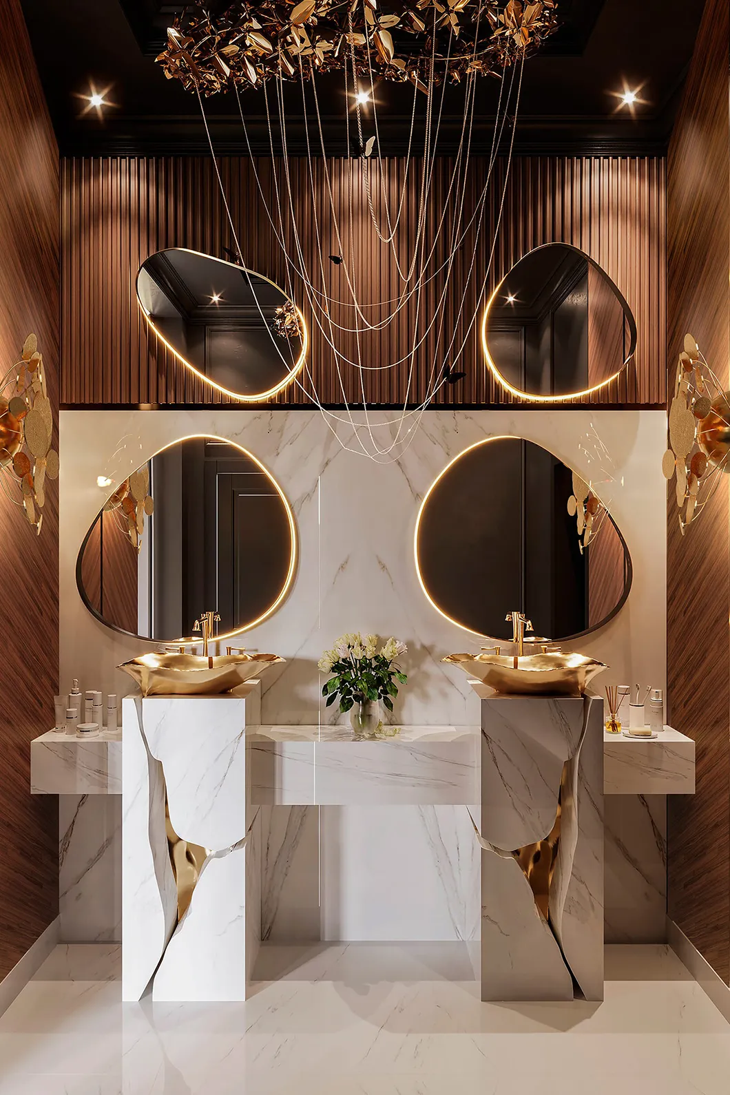 Lavatório de coluna Crystal Flow