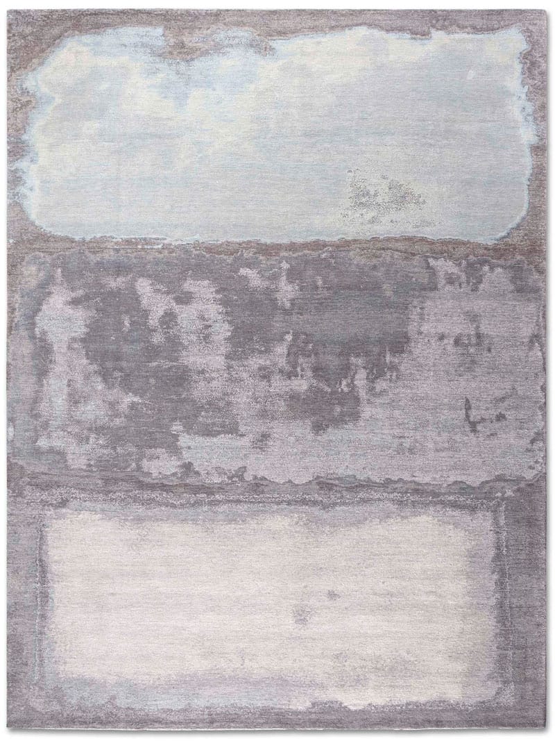 Tapete Prateado / Cinzento Feito à Mão Luxury | Tamanho: 122 × 183 cm