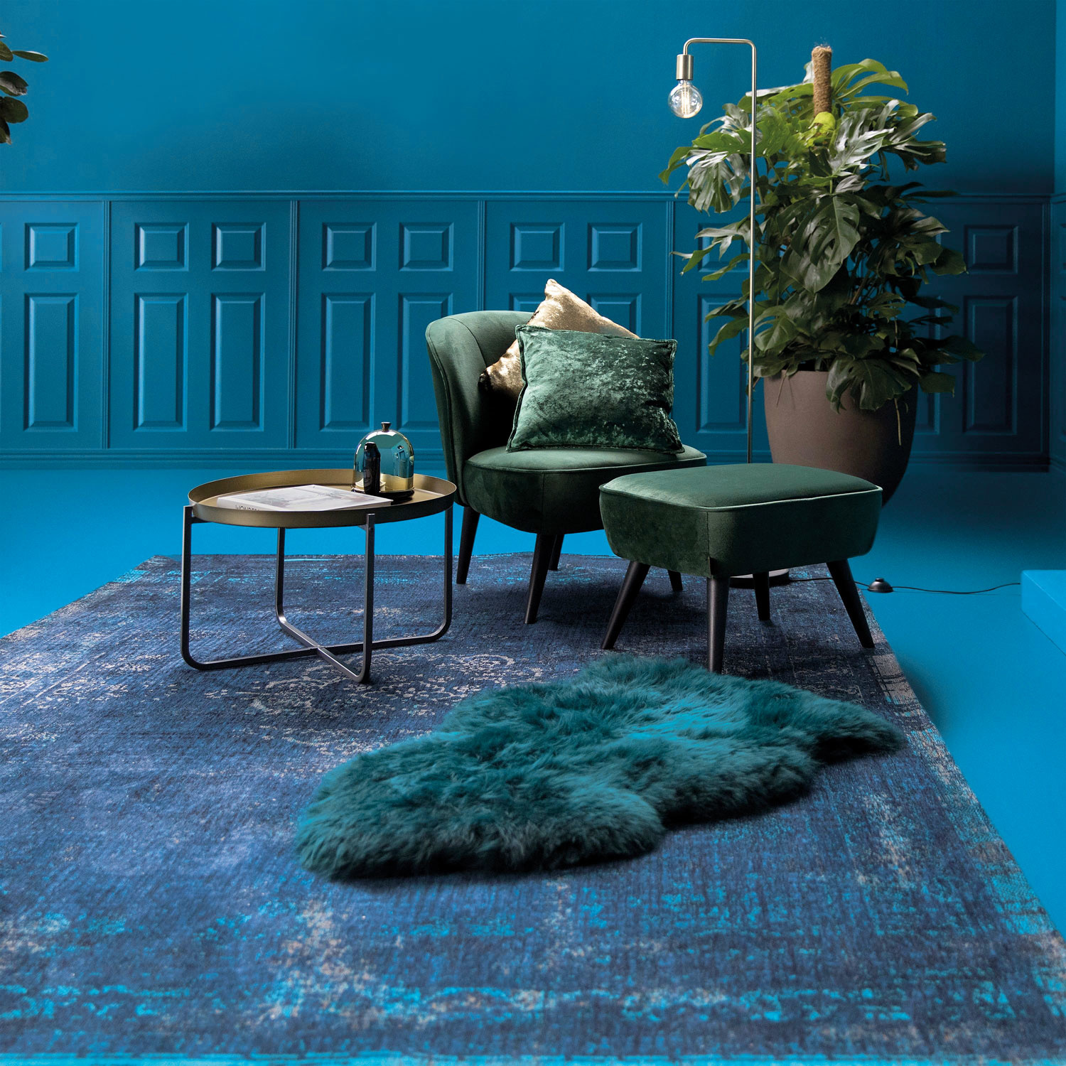 Tapete Vintage Style Blue Night 8254 | Tamanho: 140 × 200 cm